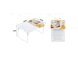 Organizador de armario plegable de plástico blanco para cocina, estante que ahorra espacio, organizadores de cocina, soluciones