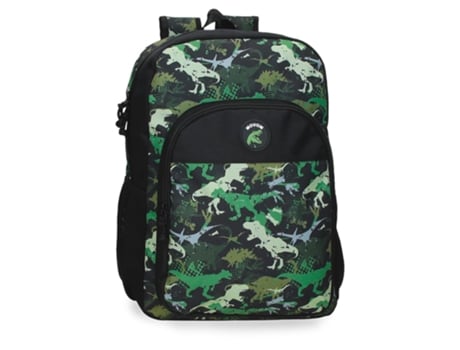 MOVOM Mochila Escolar Poliéster Raptors Negro