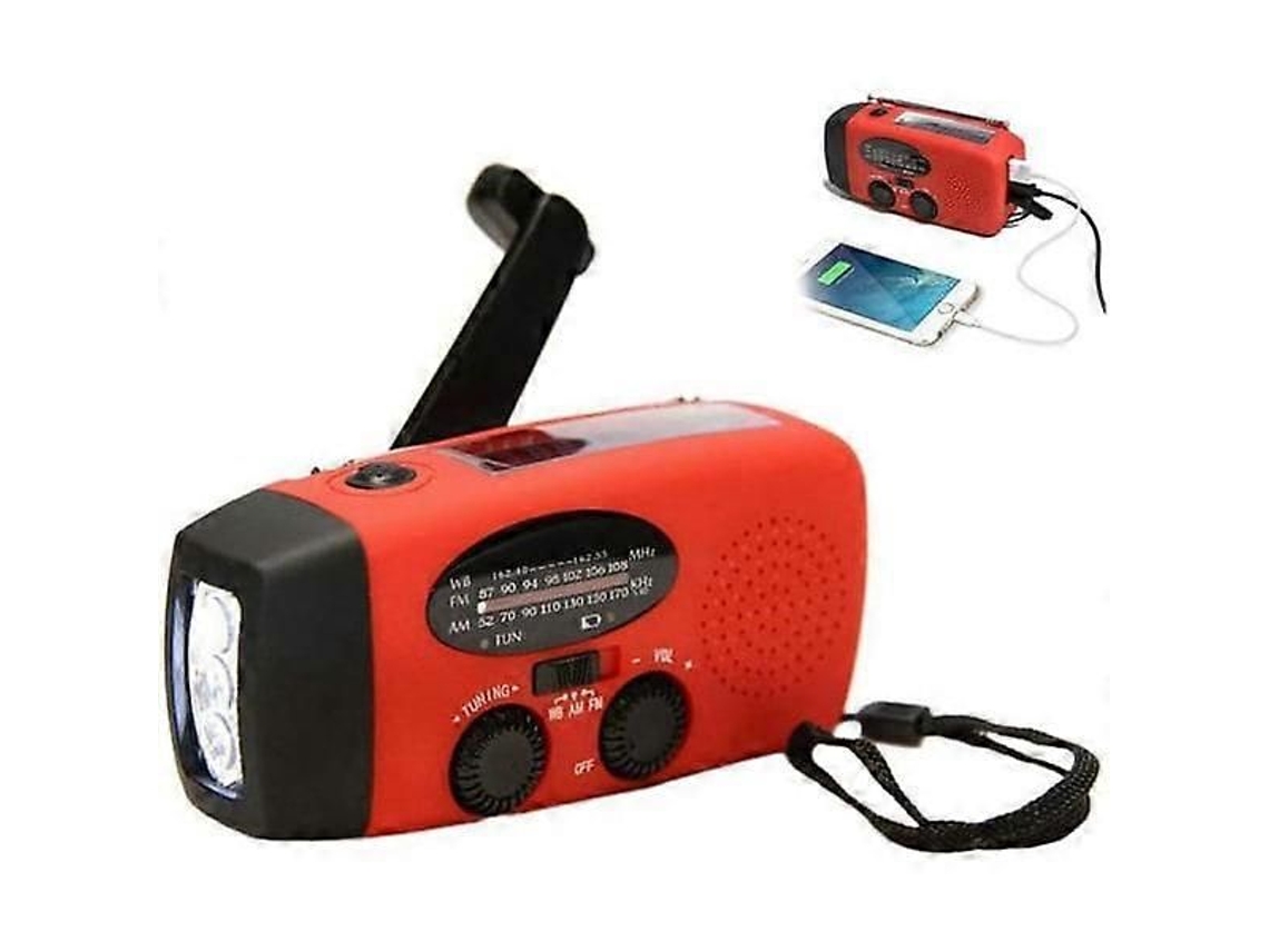 Radio portátil GOKOCO DAB/FM con Bluetooth, alimentación solar, modo de emergencia, linterna LED y SOS.