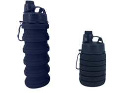 (gris) Botella De Agua Portátil, Reutilizable, Plegable, De Material De Silicona, A Prueba De Fugas.