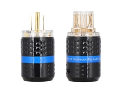 Conector De Alimentación Monosaudio De Cobre Puro Chapado En Oro De 24 Quilates, Conector De Audio 100-250vm103g F103g