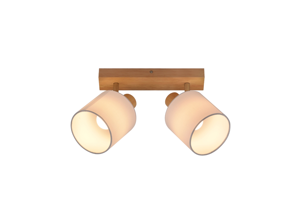 2 Focos de Techo Vintage Pared de Madera Techo de Pasillo Regulable a 350 E14 Bombilla Máx.25W para Salón Dormitorio Sin Bombilla NETTLIFE