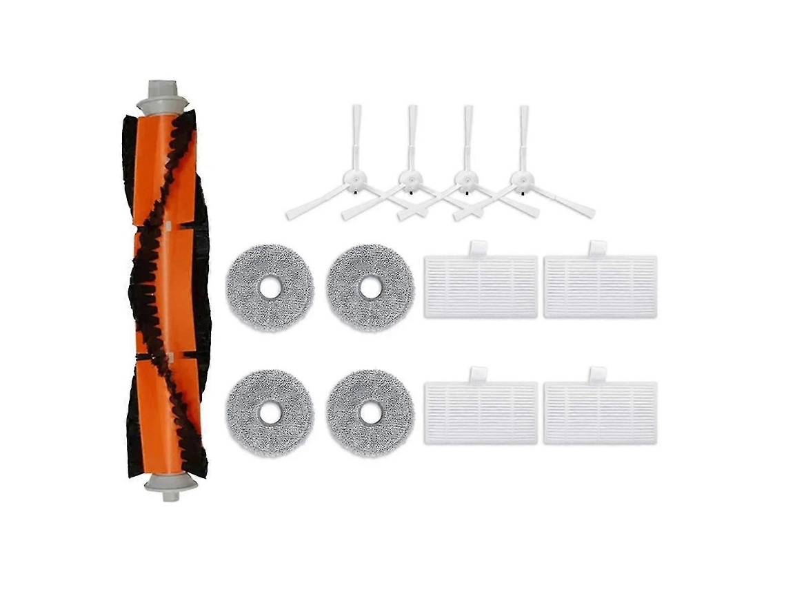 Accesorios de repuesto para S8/S8+: cepillo principal, filtro lateral, almohadilla de mopa HEPA, bolsas para polvo.