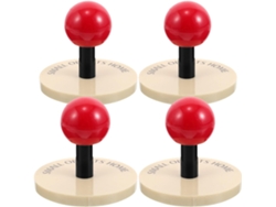 Juego de 4 ganchos adhesivos de pared de plástico rojo CHABERLU