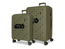 Juego de maletas con logo ABS de Star Wars en color caqui con capacidad de 84,24 l