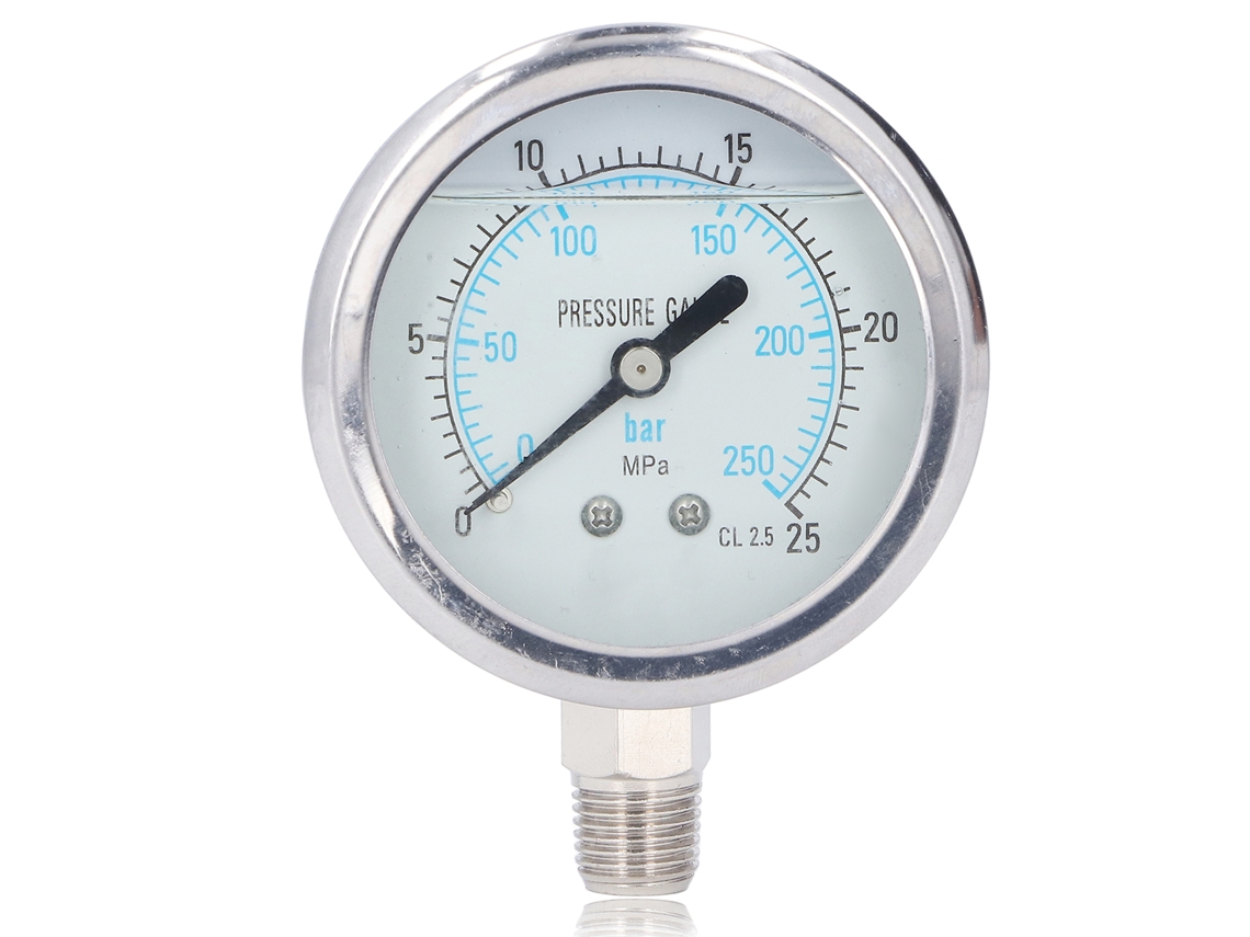 Manómetro De Vacío Presión Acero Inoxidable 1/4 Npt 0~25mpa Industrial Hogar