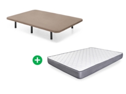 SALDOSYSTOCKS Mesita de Noche Basic Tapizada Madera Beige (135x30x190cm)