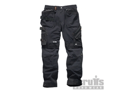 SCRUFFS T54758 Pantalón de bolsillos con funda Pro Flex Plus, color negro