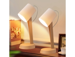 Lámpara de mesa Nettlife marrón E14