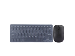Conjunto De Teclado Y Ratón Inalámbricos De 2,4 Ghz Con Usb Plug And Play Y Funda Para Portátil, Oficina Y Juegos, Color Negro K-03