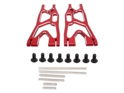 Brazos De Suspensión Inferiores Delanteros Y Traseros De Aluminio Para Coche Rc Traxxas X Maxx A Escala 1/5, Color Rojo.