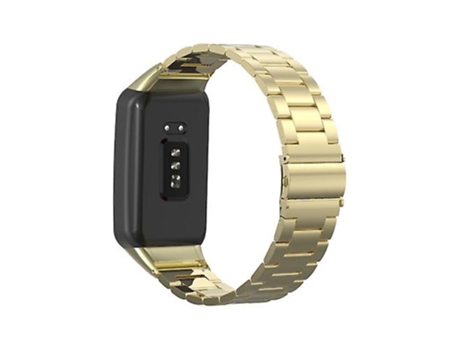 Correa De Reloj Inteligente Para Reloj Oppo, Correa De Reloj De Tres Cuentas De Acero Inoxidable Nfc Gratis, Dorada VENISYMLIS