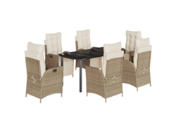 Maison Exclusive - Set Comedor De Jardín 7 Pzas Con Cojines Ratán Sintético Beige