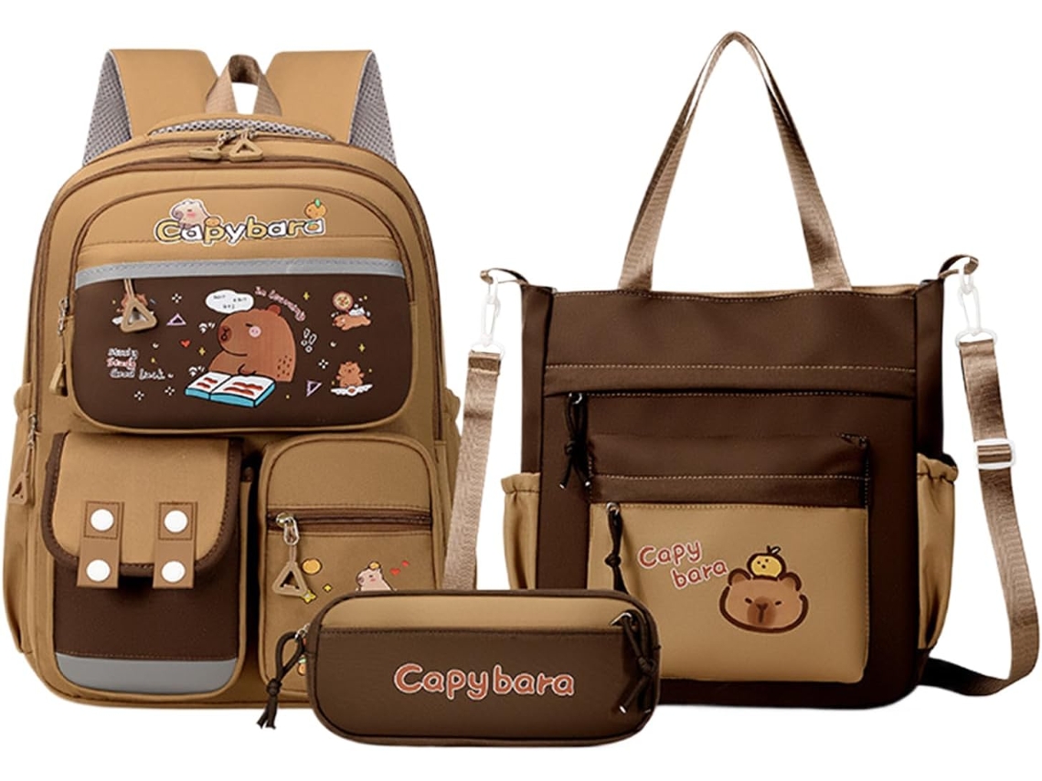 Mochilas Estilosas Para A Escola– Mochila Grande E Refletora, Com Amplo Espaço Interno E Estojo Lápis, Ideal