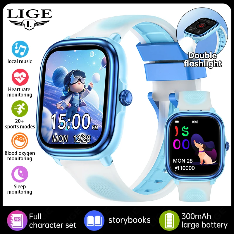 Reloj Inteligente Infantil (azul), Llamadas Bluetooth, Podómetro, Resistente Al Agua.