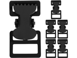 Juego De 6 Clips Reforzados Negros Para Correa De 27 Mm