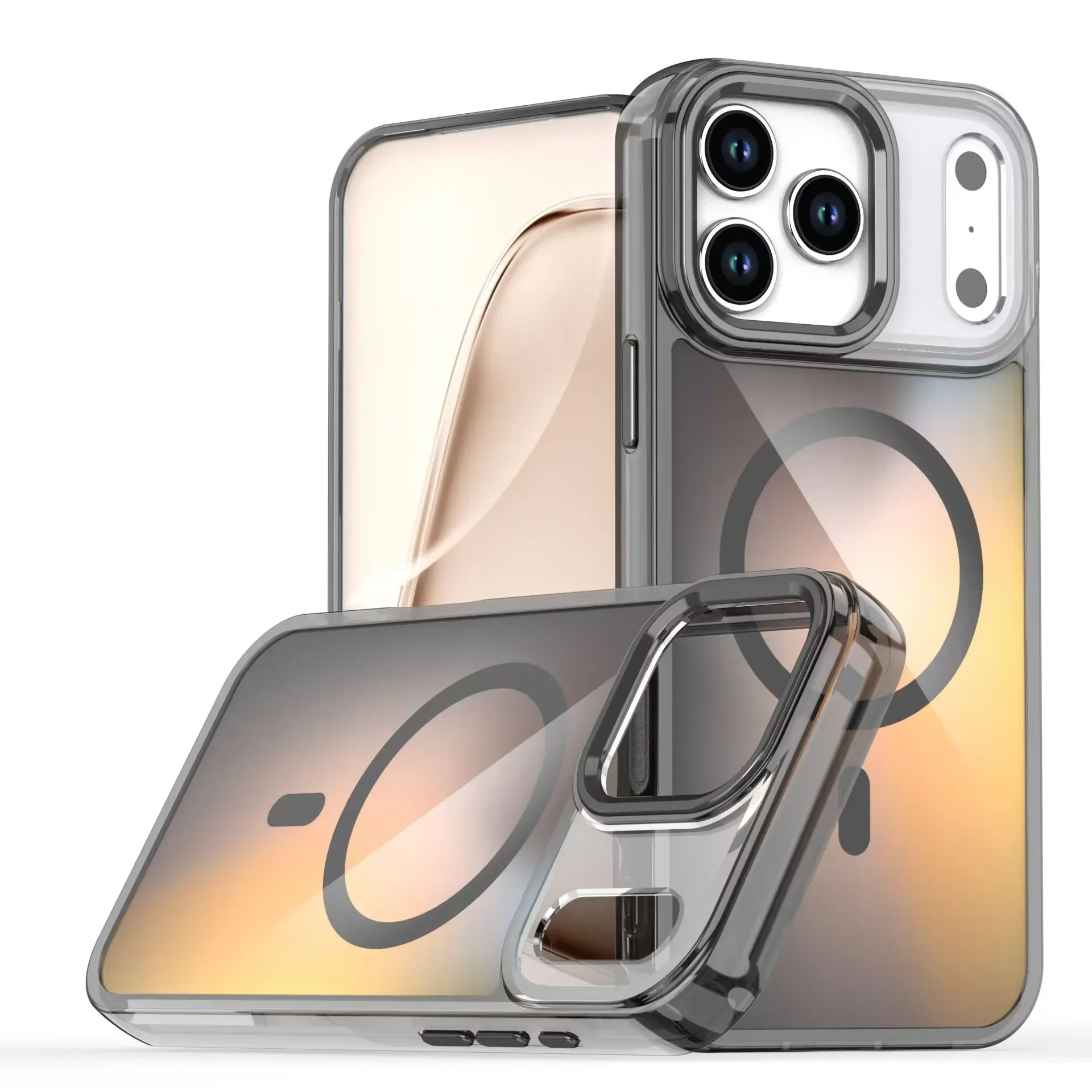 (iphone 13, Negro) Funda Magsafe Para Iphone, Compatible Con Carga Inalámbrica, Evita La Decoloración Y El Desgaste.