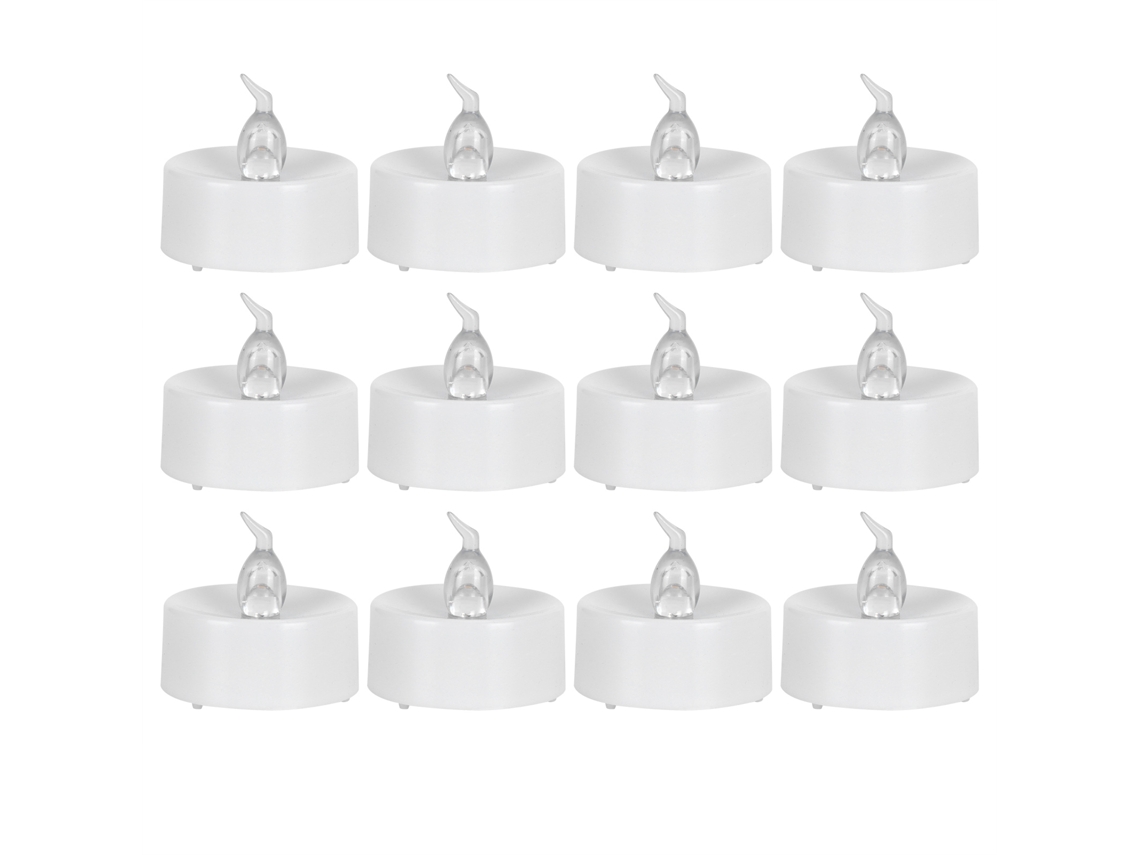 Bj-12 Peças De Velas Eletrônicas Led Com Luz Quente Inteligente E Temporizador Para Decoração Residencial