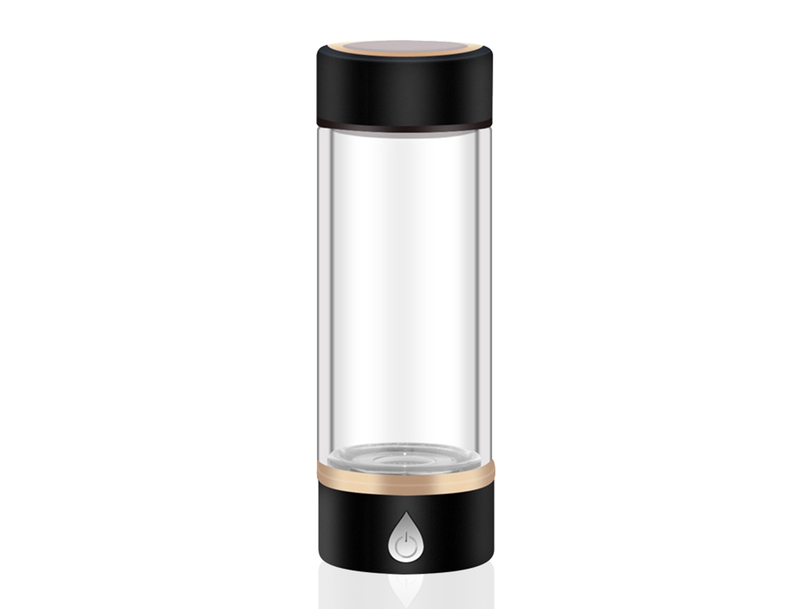 Botella De Vidrio Portátil Recargable Generadora De Agua Rica En Hidrógeno De 420 Ml