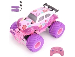 Coche RC para niñas de 2,4 GHz, bonito coche de escalada RC rosa y morado, recargable, todoterreno Panoona