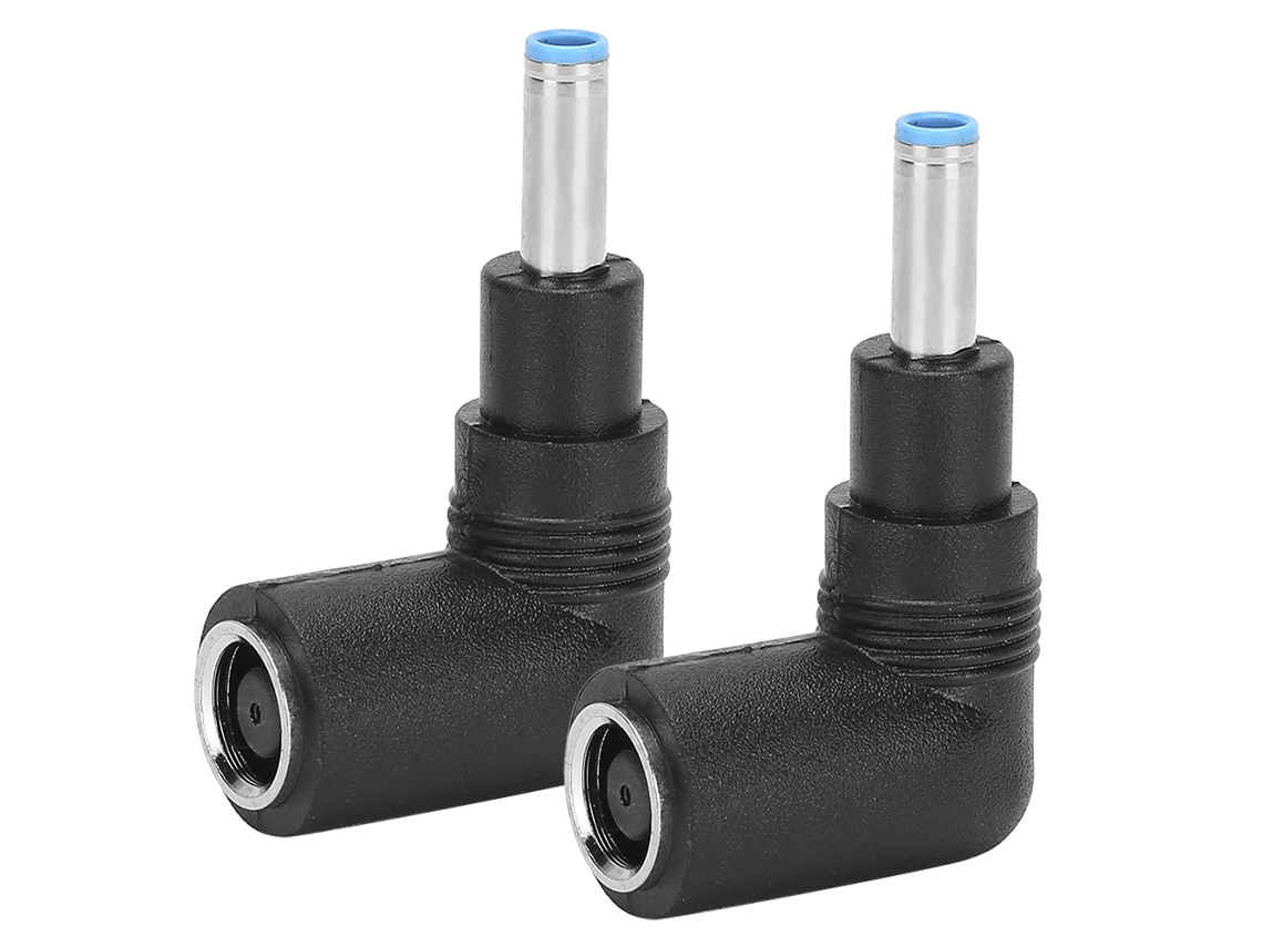 2pcs Adaptador De Energia Angular 7.4x5.0mm Para 4.5x3.0mm Com Pino Para Hp Dell