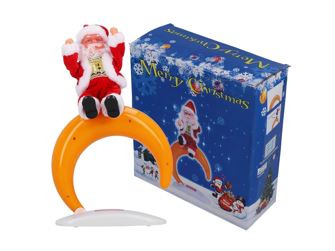 2026-muñeco De Papá Noel Electrónico Bailarín Con Base Lunar, Adorno De Navidad Para Niños, Regalo De Navidad