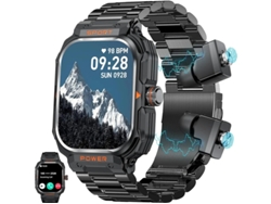 Reloj Inteligente Militar Para Hombres Con Auriculares Tws Llamada Bluetooth Deportes Al Aire Libre Fitness Activity Tracker Monitor De Yizhood