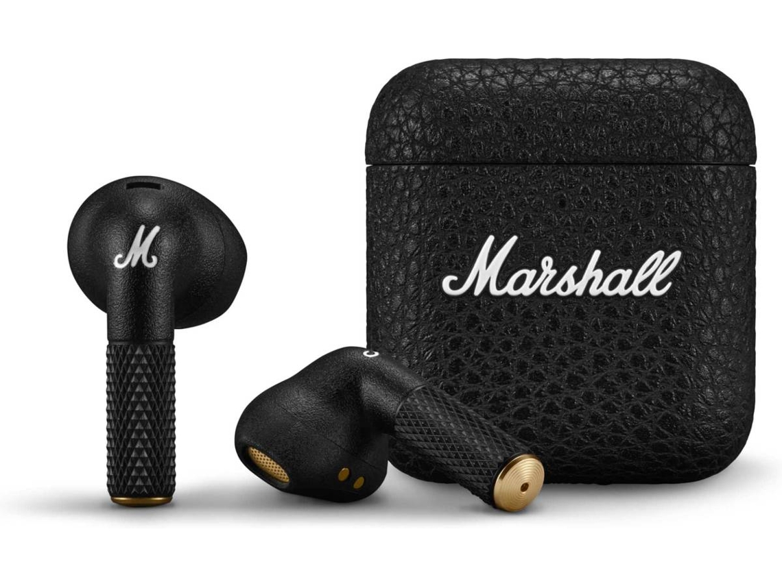 Auriculares Bluetooth True Wireless MARSHALL Minor IV (In Ear - Micrófono - Negro)