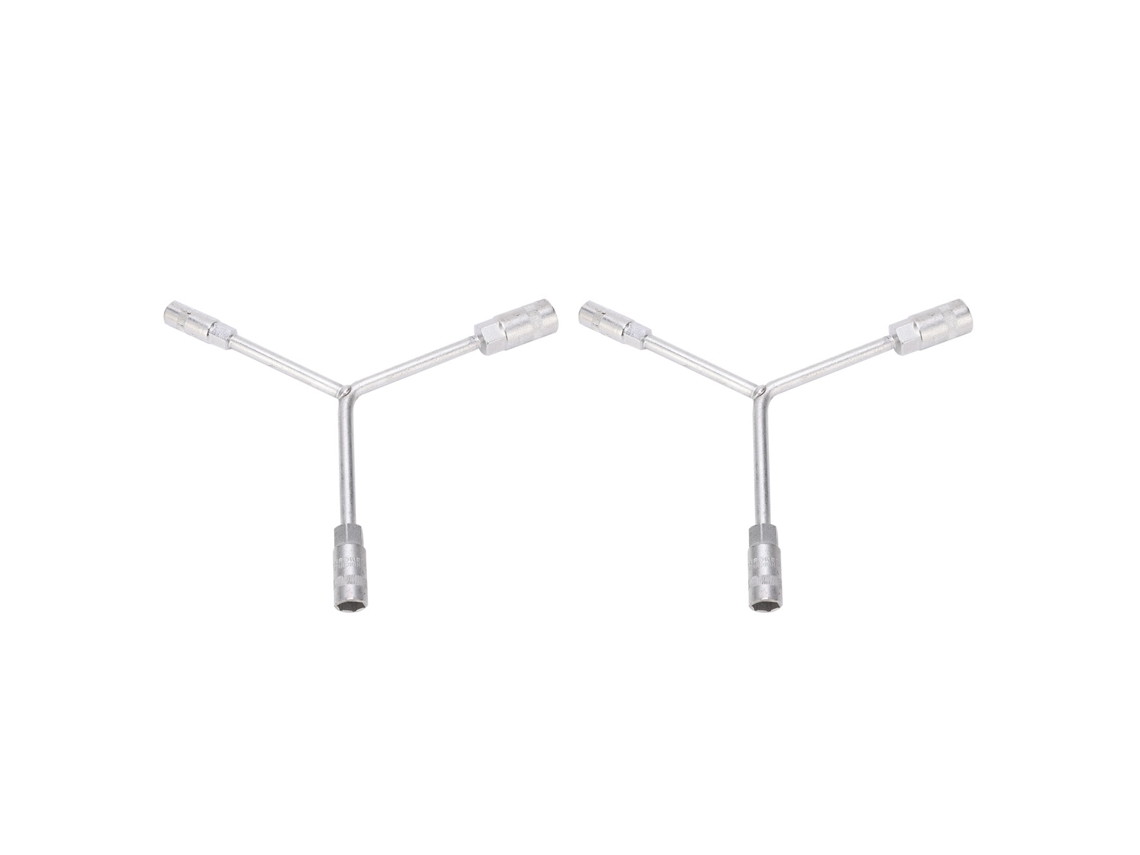 Juego De Llaves Hexagonales Tipo Y De 3 Vías (2 Piezas) De 12/14/17 Mm Para Mantenimiento De Bicicletas