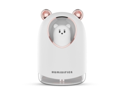 Humidificador VANJL Difusor De Aceite Aromático Pulverizador De Niebla Lindo Oso De Dibujos Animados 300 Ml-Blanco