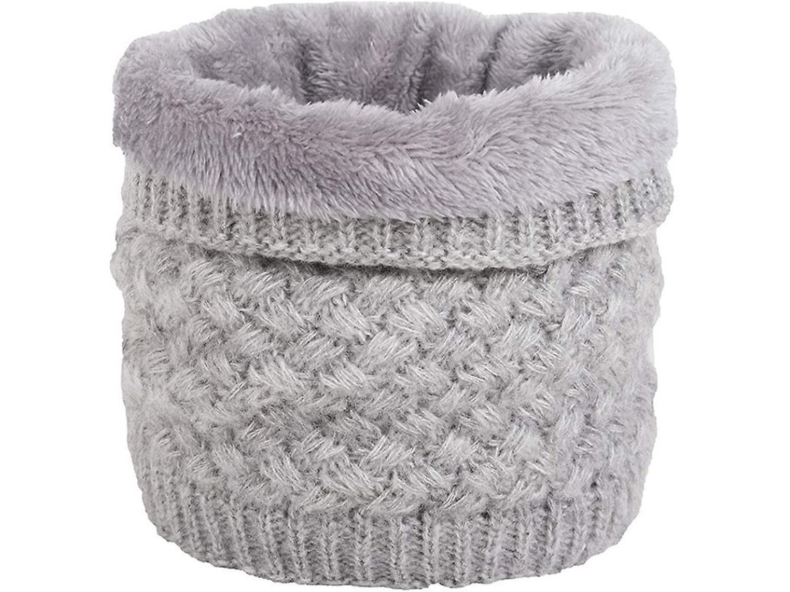 Bufanda circular de mujer para invierno 2026 con forro de felpa suave, doble capa, tejido grueso y resistente al viento.
