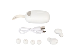 Auriculares Inalámbricos Bluetooth Resistentes Al Agua Ipx7 Con Estuche De Carga E Indicador De Batería - Blanco