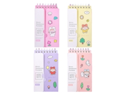 4 Libros Pequeños Mini Cuadernos Espirales Portátiles Plegables Para Palabras En Inglés, Papelería De Bolsillo Ocio