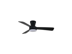 Ventilador LED Benda 3 negro de 28 W y 2800 lm con atenuación CCT, Cristalrecord
