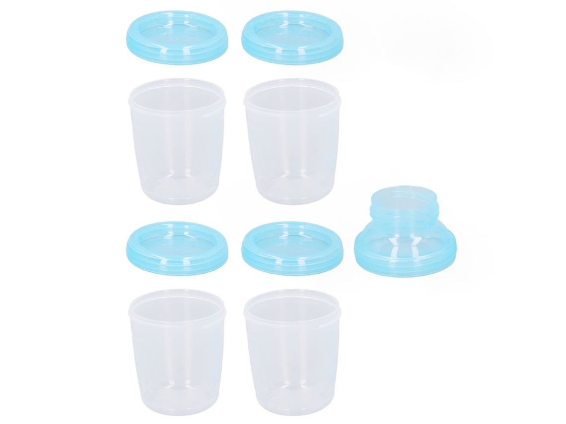 Xícaras De Armazenamento De Leite Materno Reutilizáveis Com Tampa 180ml 4pcs