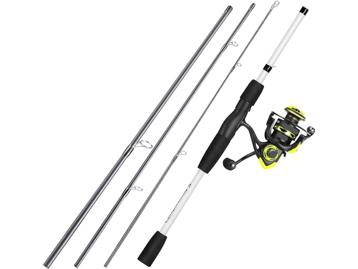 Combo De Caña Y Carrete Pesca Fibra Carbono, 1,98 M, 4 Secciones, 5,2:1, Kit Completo (1,98 M - 2000, Tipo 4),