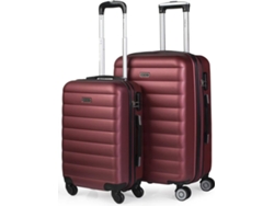 Conjunto de Maletas de Viaje ITACA ABS Rojo (105 L)