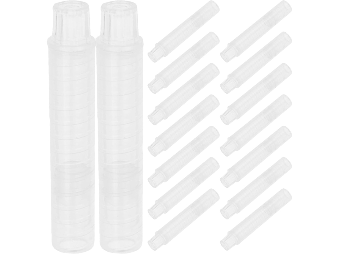 40 Estuches De Plástico Transparente Para Tizas De Acera, Portatizas Ligeros Y Reutilizables, Paquete