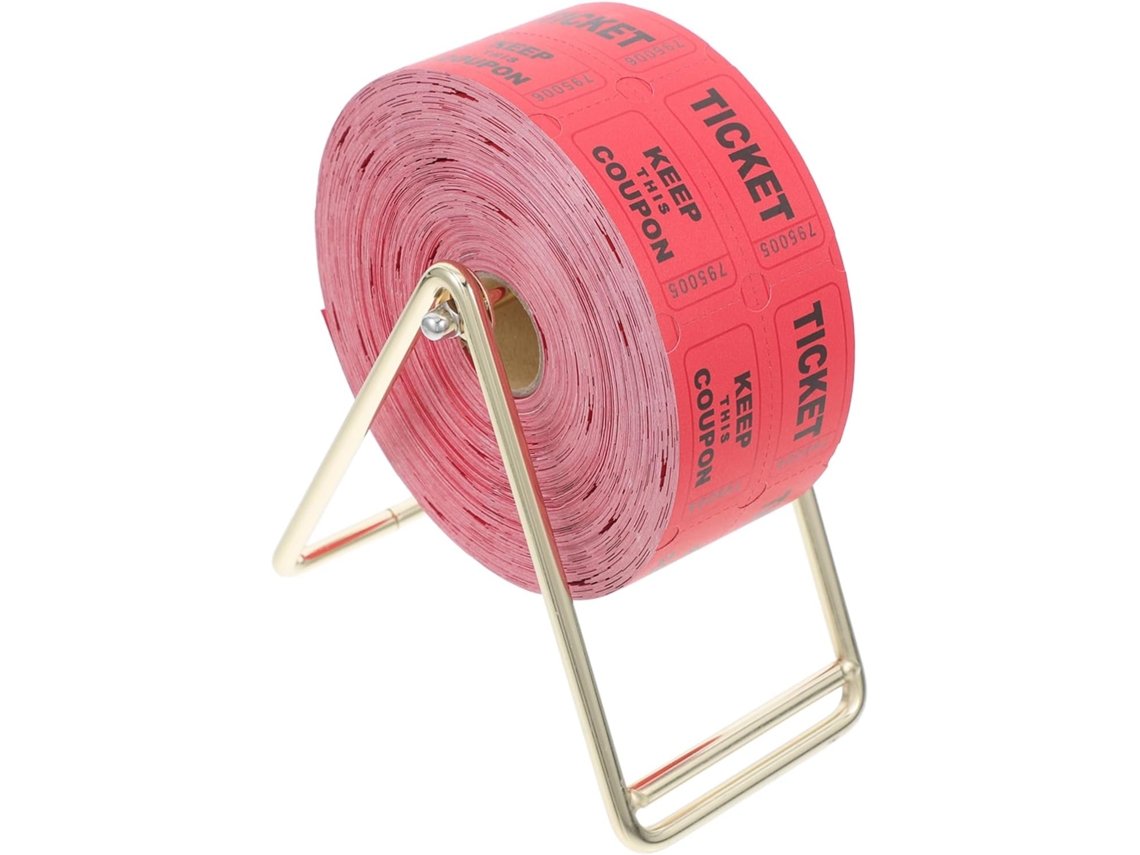 1000 Boletos Rojos Con Doble Respaldo Dorado Para Carnaval Y Decoración De Halloween.