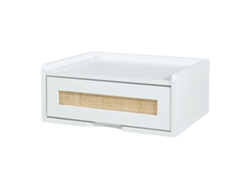Estantería de pared Ljuredsø con cajón 40x30x16,5 cm - Blanco [EN.CASA]