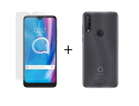 Carcasa + Protector de Pantalla Alcatel 1SE 2020 TUMUNDOSMARTPHONE Pack Transparente