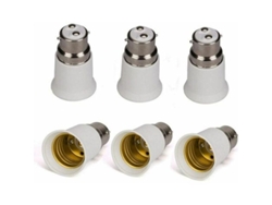 2026altiro-juego De 6 Adaptadores De Base B22 A E27 - Casquillos Para Bombillas Led