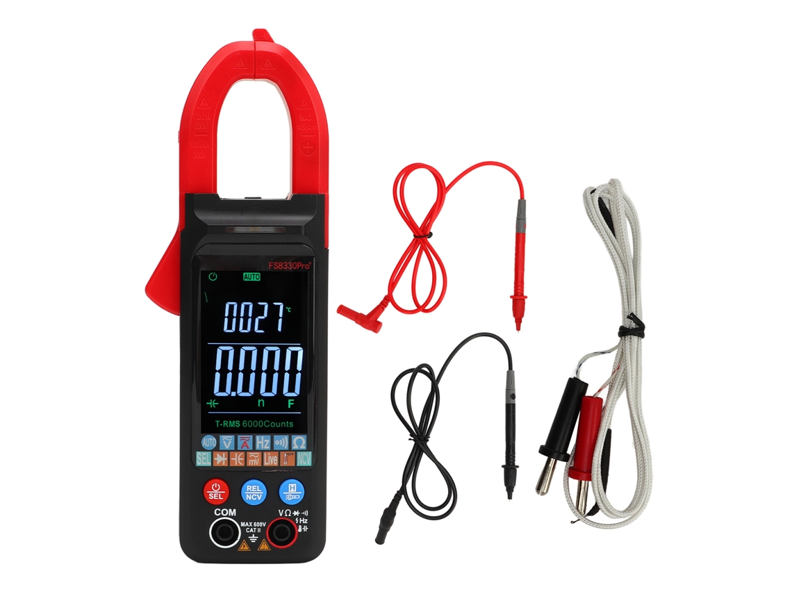 Medidor Digital De Grapas, Voltímetro De Ca/cc Con Rango Automático, Comprobador Inteligente, Multímetro Ncv Fs8330pro+