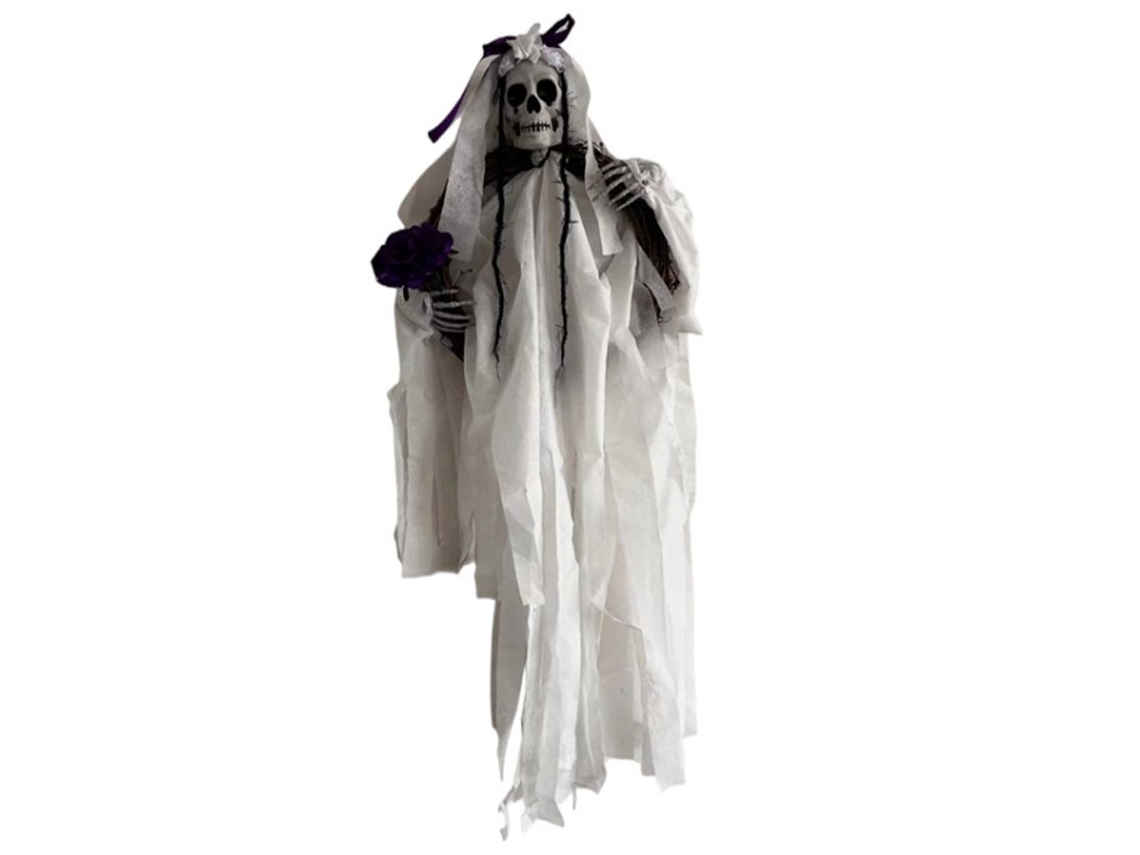 Guirnalda De Halloween Con Fantasma Novio Negro Y Novia Blanca Colgante Decoración De Fiesta Y Casa Encantada