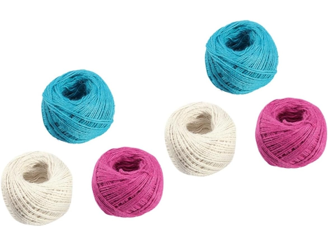 Juego De 2 Cordones De Macramé Natural, 50 M Cada Uno (3 Piezas)