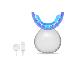 Dispositivo portátil para blanquear los dientes con LED, 3 modos - Luz roja/azul/rojo-azul con imán.