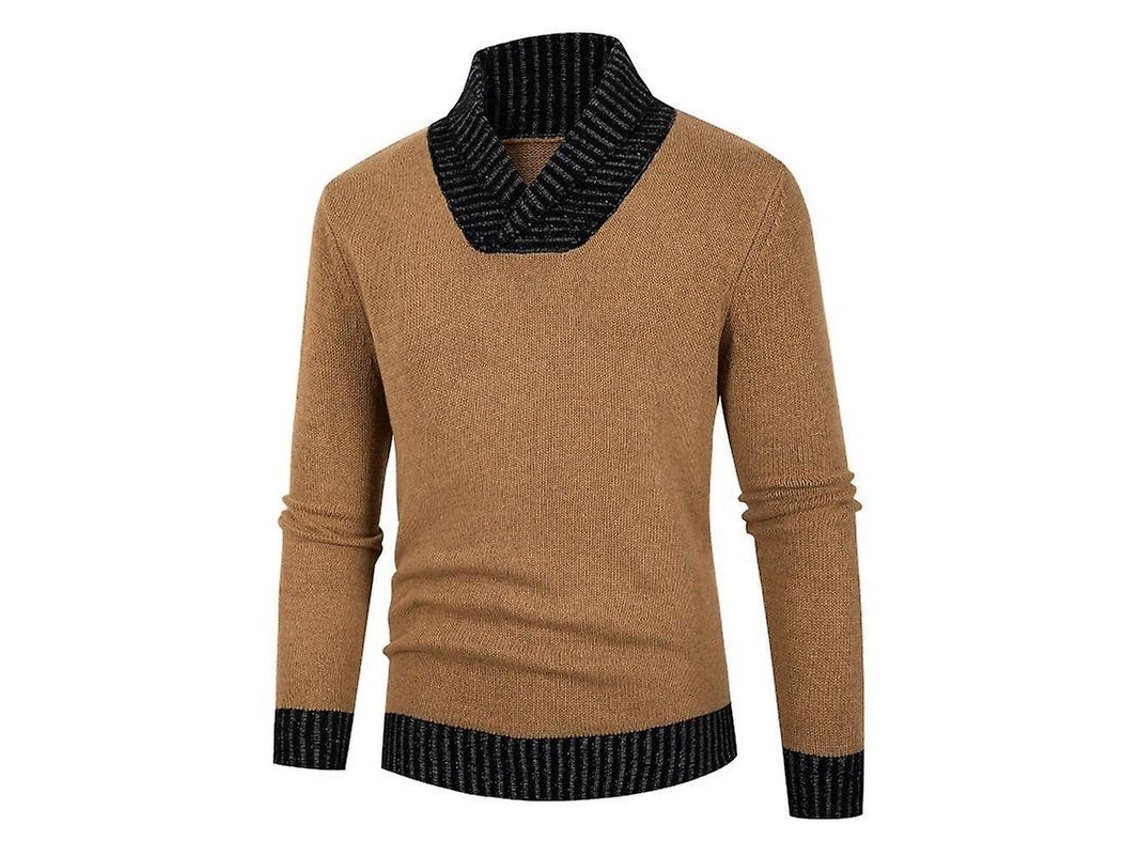 2026-jersey Casual De Manga Larga Con Cuello V Y Bloques De Color Para Hombre