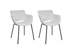 Conjunto de assentos para refeições elegantes BELIANI Axtel de Poliéster Cinzento 60x52x81
