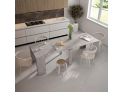 Mesa Consola extensible 260 Para 12 comensales Comedor y cocina Cemento SKRAUT HOME