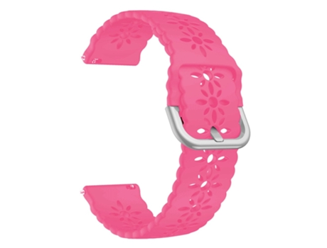 Correa de Silicona flor de ciruelo ahuecada para Samsung Galaxy Watch 5 40mm/44mm/Watch 5 Pro 45mm - rosa luminoso
